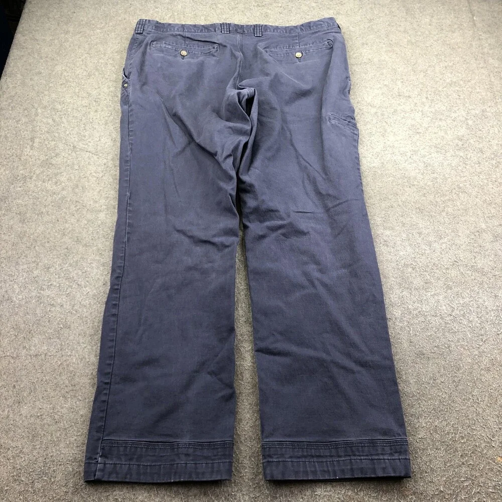 Duluth Trading Co Pants Mens 38x32 Blue Flex Ballroom Khakis Relaxed Stretch